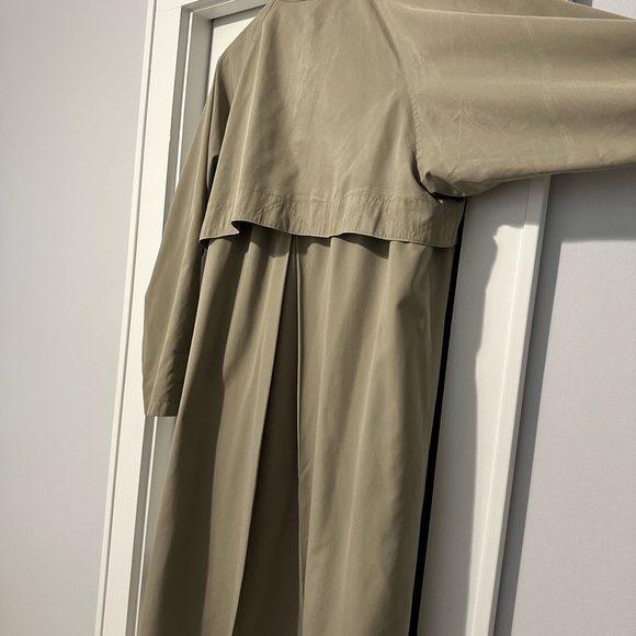 Vintage L.L bean long trench khaki coat womens size large missing hood. - Picture 4 of 4